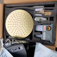 Ensemble de douche encastré en laiton doré brossé avec système de pluie et douchette à main, robinet de baignoire, vente en gros fabricant