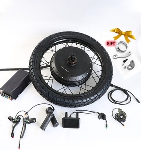 ハイパワーQS205V3ハブモーターホイール電動自転車キット3000w5000w8000wオートバイ電動自転車自転車変換キット - Product Image 1