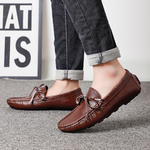 Accetta il servizio OEM fornitura di fabbrica 4 stagioni di grandi dimensioni fatto a mano in pelle da cucire Casual da uomo che cammina da guida mocassini scarpe - Product Image 4