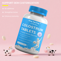 Comprimés de Calcium au Colostrum Bovin Biologique OEM – Suppléments pour Adultes, Soutien Intestinal, IGG 20% 25%, Amélioration de la Densité Osseuse, 60 Comprimés