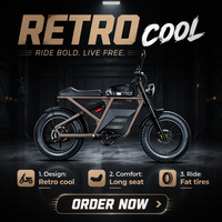Sepeda Motor Listrik E-Moto 20-Rover 20*5.0 Ban Tebal 750W 48V20Ah Suspensi Penuh 7 Percepatan Sepeda Listrik Multiguna
