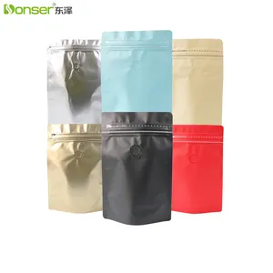 250g 500g Coffee Bag Factory Direct Sale Eco Friendly Custom Logo Stand Up Pouch Coffee Packaging Mylar Bags With ZipLock