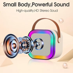 Venta caliente K12 Bluetooth altavoz micrófono integrado al aire libre transmisión en vivo hogar Karaoke con micrófono Mini altavoz - Product Image 6