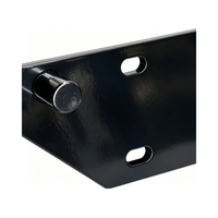 Support de montage en acier noir thermolaqué personnalisé de la marque ERI avec goupilles de positionnement et trous fendus pour l'alignement précis des équipements