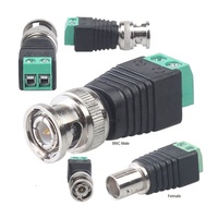 Conector Macho de 1 CC 5.5*2.1mm y Adaptador de Corriente con Terminal de Tornillo para Cámaras CCTV o Tiras LED