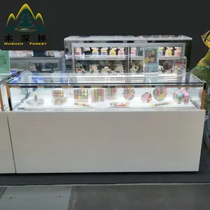 Vendita calda panetteria frigorifero armadio dessert refrigeratore vetrina vetrina torta stand negozio mobili design e produzione