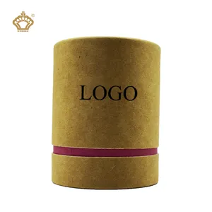 OEM ODM Customized Round Cylinder Candle Gift Kraft Paper Tube Cylinder Boxes With Lid For Candles