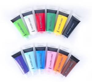 2021 alla moda 12 <span class=keywords><strong>colori</strong></span> più <span class=keywords><strong>colori</strong></span> non-tossico morbido tubo di plastica di imballaggio acrilico set di vernice artista studenti vernice - Product Image 4