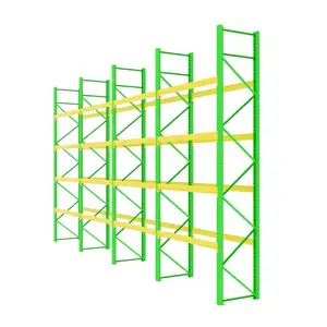 Palet baja penyimpanan gudang palet Industrial sinar dalam ganda sistem rak palet aman untuk tugas berat