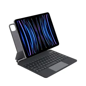 Pabrik grosir Bluetooth Magic Keyboard dengan layar LCD untuk 10.9 inci iPad Air 4/5 dan 11 inci iPad Pro OEM/ODM hitam/putih