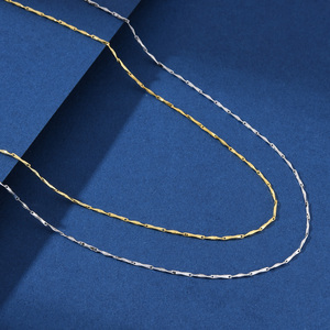 Klassische S925 Sterling Silber Unisex Halsketten Melonen samen Barley corn Mobius Chain Pearl Assorted Foundation Chain Hersteller - Product Image 3
