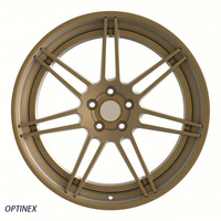 Jantes forgées sur mesure en bronze, montées à l'arrière, 2 pièces, 18 19 20 21 22 pouces, 5x120 5x114.3 5x130 5x112 pour Porsche Ferrari Mustang