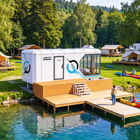 Casa Contenedor Moderna, Ecológica, con Energía Solar, Compacta, para Campamentos, Alojamiento Temporal para Familias Pequeñas, Residencia Temporal Durante Todo el Año