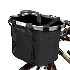 Panier de vélo pliable, cadre en aluminium, tissu Oxford, fixation sur guidon, capacité de 5 kg, sac de rangement avant pour vélo - Product Image 1