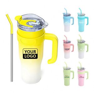 Customized 40oz Modern Design Insulated Travel Tumbler Stainless Steel Outdoor Car <b>Portable</b> <b>Vacuum</b> Bottle with Straw Cup - Product Image 1