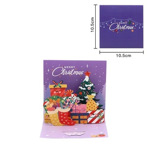 Cartes de Noël 3D en gros d'usine, cartes postales pop-up de fêtes, cartes de vœux de Noël faites à la main pour le Nouvel An - Product Image 4