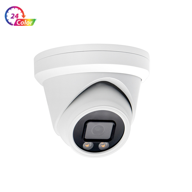 5MP TVI ColorVu Turret 4 in 1 Security Camera 30m Warmlight Range 2.8mm Starlight Lens Audio Over Coaxial HIK TVT DVR Support