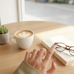 Vendita calda Trending argento minimalista gioielli da uomo accatastamento anelli di strass con stella drago intarsio Casual amanti della luna forma all'ingrosso - Product Image 3