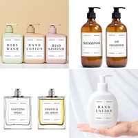 Étiquettes personnalisées imperméables pour bouteilles de shampoing, savon de salle de bain et distributeur de revitalisant – Autocollants amovibles pour l'organisation des flacons de lotion