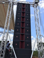 T.I Pro Audio système de sonorisation étanche à haute efficacité double enceinte line array 15 pouces 3 way pour événements en plein air