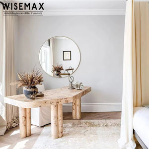 Table à manger en bois massif de style nordique moderne WISEMAX, luxe léger, style <span class=keywords><strong>INS</strong></span>, table à manger de loisirs de haute qualité et haut de gamme pour patio - Product Image 2