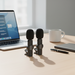 Microphone sans fil <span class=keywords><strong>Aidi</strong></span> <span class=keywords><strong>3</strong></span> en 1, micro-cravate avec connecteur Type C pour caméras de tournage vidéo, téléphones mobiles, iPad pour TikTok - Product Image 3