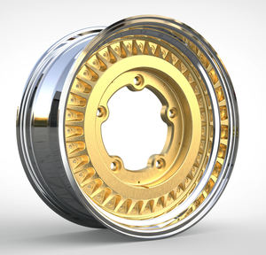 17X6.5 gris oscuro ancho 5X205 ET 35 3 piezas sándwich Vintage <span class=keywords><strong>rueda</strong></span> coche 2 piezas ruedas de aleación forjadas - Product Image 2