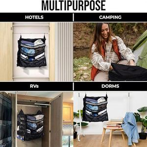 Organizador Colgante para Maletas, Bolsa de Almacenamiento para Viajes, Armario Portátil para Maletas, Fácil de Transportar, Sin Arrugas, para Empacar - Product Image 6