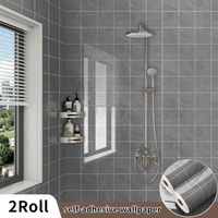 Papier peint auto-adhésif effet marbre, carreaux muraux imperméables pour salles de bain, autocollants décoratifs pour la maison, papier contact à peler et coller