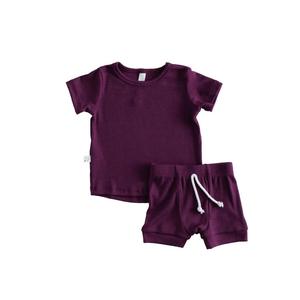 Estate contatto morbido vestiti del bambino manica corta t shirt e <span class=keywords><strong>pantaloncini</strong></span> 2pc set - Product Image 6