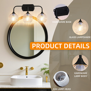 Lampe murale de style moderne européen pour escalier intérieur, chambre à coucher, en fer et aluminium, OEM ODM, design luxueux en cristal, décoration - Product Image 3