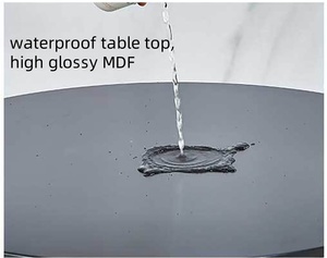 Ywj yaweijia <span class=keywords><strong>MDF</strong></span> Bắc Âu giá rẻ rắn gỗ bán buôn bàn tròn nhà hàng nhà bếp bảng thiết lập 4 ghế trắng bằng gỗ bàn ăn - Product Image 2