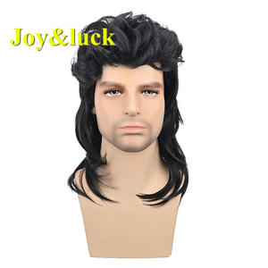 Precios de fábrica al por mayor pelucas doradas rizadas naturales <span class=keywords><strong>para</strong></span> hombres pelucas largas sintéticas de alta calidad <span class=keywords><strong>para</strong></span> uso diario y uso en fiestas - Product Image 1