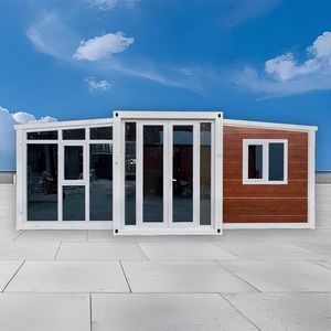 2-5 camere da letto <span class=keywords><strong>casa</strong></span> <span class=keywords><strong>casa</strong></span> Mobile prefabbricata in acciaio 20Ft 40ft uragano pannello Sandwich bagno facile piegare appartamento - Product Image 5