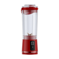 Mini mixeur portable pour la maison, 2000 mAh rechargeable, SUS304, 6 lames, pot en plastique de 500 ml, sans BPA, mixeur USB portable