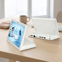 Terminal tactile de bureau 8 pouces RK3399 Android 11 de type L pour système de gestion des files d'attente bancaires et hospitaliers, avec fonction de retour d'information, OEM ODM