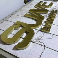 Letrero Luminoso LED 3D Personalizado con Letras de Canal Inverso, Marco de Metal Acrílico, Letrero Publicitario Comercial para Interiores y Exteriores