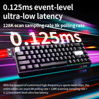 LDON 68 OEM 8000Hz Mechanical Laser Gaming Keyboard Aluminum Alloy Hot-Swap PBT Keycaps Wired USB Type-C RGB Desktop Use New