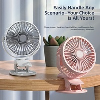 Ventilateur portable OEM personnalisé à clipser, 3 vitesses, rechargeable, 10 heures d'autonomie, détachable et lavable pour bureau, chevet, poussette