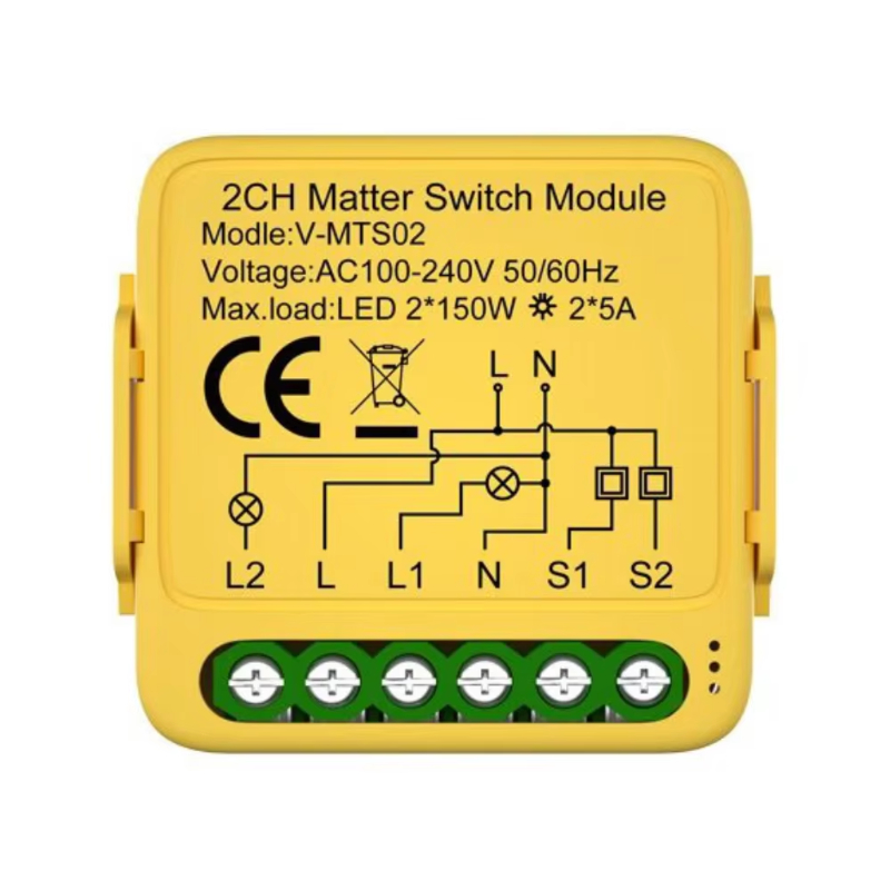 Matter Wi-Fi-2Gang blanc