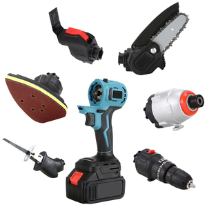 Kit combiné d'outils électriques <span class=keywords><strong>sans</strong></span> <span class=keywords><strong>fil</strong></span> 21V <span class=keywords><strong>sans</strong></span> balais 5 en 1 : Clé à chocs, <span class=keywords><strong>Perceuse</strong></span> à percussion, Meuleuse d'angle, Scie sauteuse, 2 batteries au lithium OEM - Product Image 1