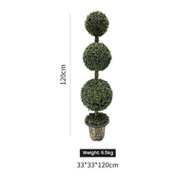 Arbre d'hortensia artificiel vert de 120 cm, décoration écologique pour mariage, plante topiaire d'intérieur/extérieur