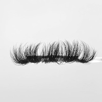 Meilleure vente de faux cils végétaliens naturels, effet d'extension vaporeux, sans cruauté, briquet à bande complète