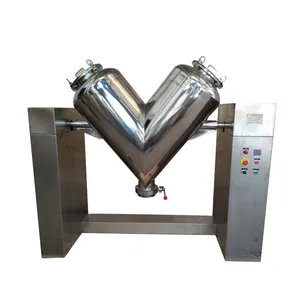 100L V cone mixer for starch food supplement powder blending machine