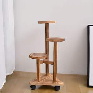 <span class=keywords><strong>Support</strong></span> <span class=keywords><strong>de</strong></span> plantes roulant en bois rond à plusieurs niveaux, base circulaire en bois, étagère à plantes, <span class=keywords><strong>support</strong></span> <span class=keywords><strong>de</strong></span> <span class=keywords><strong>fleurs</strong></span>, <span class=keywords><strong>support</strong></span> <span class=keywords><strong>de</strong></span> plantes d'intérieur avec <span class=keywords><strong>roulettes</strong></span> - Product Image 4