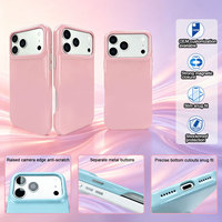 Coque de téléphone magnétique antichoc minimaliste à surface brillante pour iPhone 17 Pro Max, personnalisable, fine, ajustement parfait, découpes précises