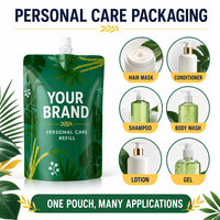 Pochette de recharge personnalisée imprimée pour masque capillaire naturel, pochette à bec verseur pour traitement profond, emballage pour soins capillaires, pochette stand-up pour lait et aliments pour animaux de compagnie