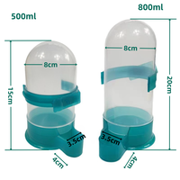Abreuvoir et mangeoire automatiques en plastique pour pigeons, outil d'alimentation pour oiseaux bleus, bol à eau suspendu pour pigeons avec crochets