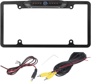 Cadre <span class=keywords><strong>de</strong></span> <span class=keywords><strong>plaque</strong></span> d'immatriculation, caméra <span class=keywords><strong>de</strong></span> <span class=keywords><strong>recul</strong></span> HD à vision nocturne infrarouge étanche, 8 lumières IR, caméra <span class=keywords><strong>de</strong></span> <span class=keywords><strong>recul</strong></span> à 170 degrés - Product Image 1