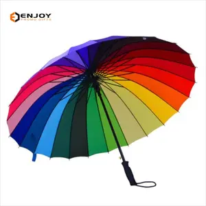 High Quality Customized Rainbow Straight Umbrella